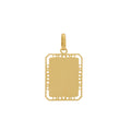 Pingente Placa Retangular em Ouro 18K