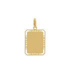 Pingente Placa Retangular em Ouro 18K