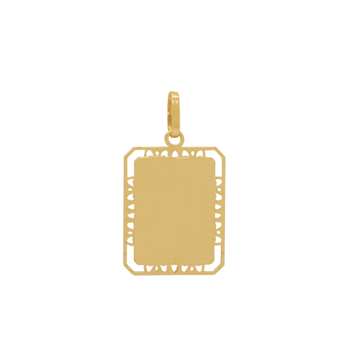 Pingente Placa Retangular em Ouro 18K