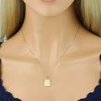 Pingente Placa Retangular em Ouro 18K