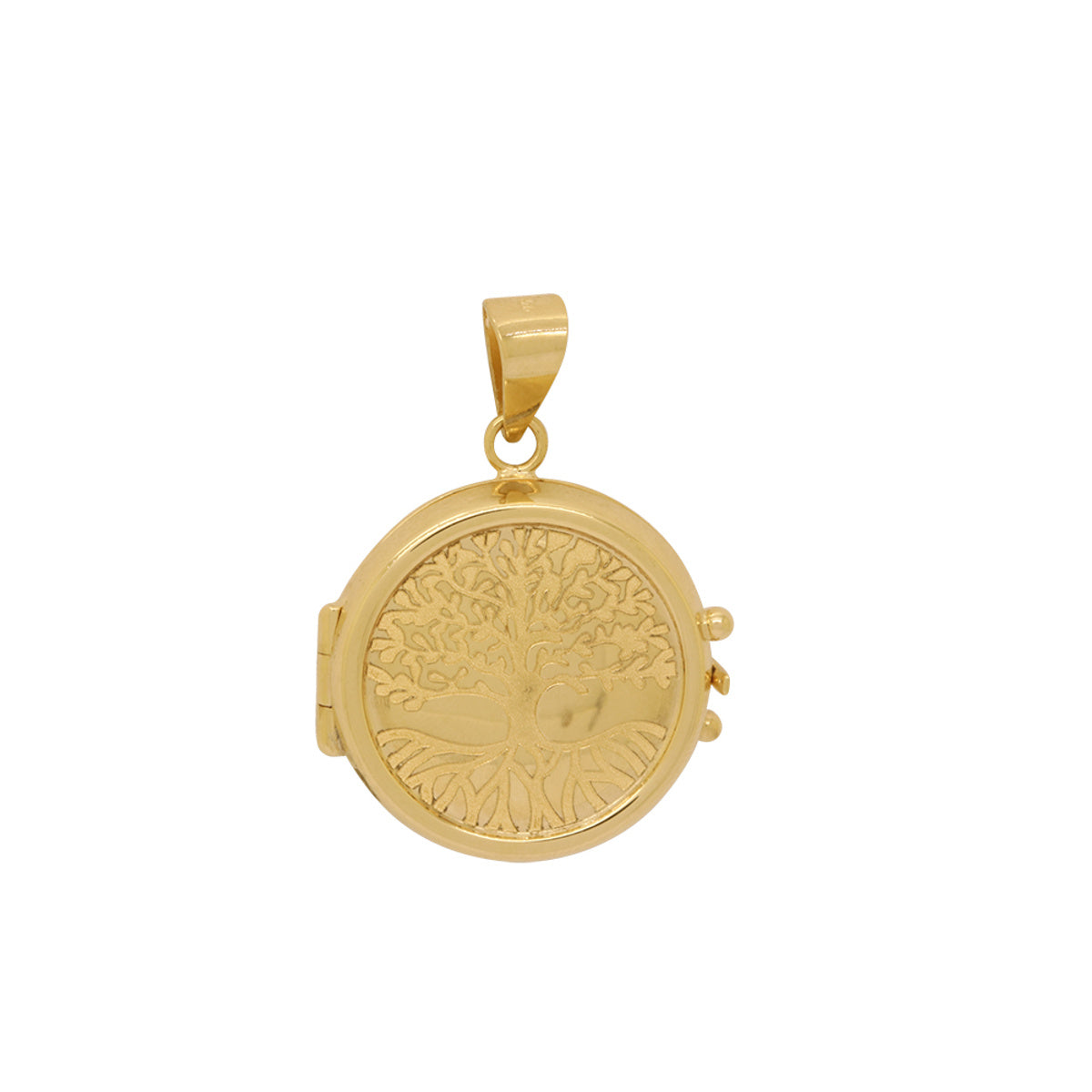 Pingente Relicário Redondo em Ouro 18K