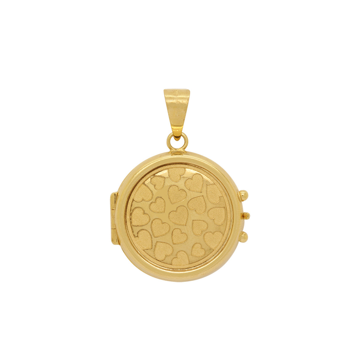Pingente Relicário Redondo em Ouro 18K