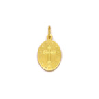 Pingente Santa Luzia Oval Pequeno em Ouro 18K