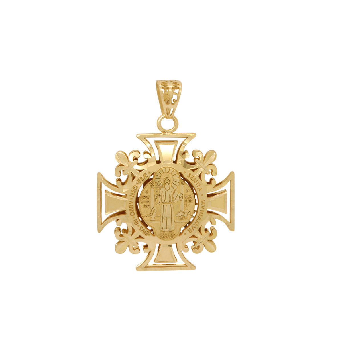 Pingente São Bento em Ouro 18K
