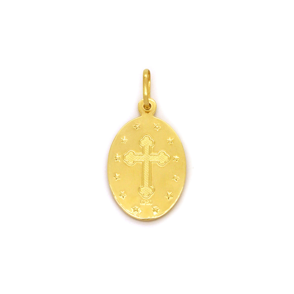Pingente São Sebastião Oval Médio em Ouro 18K