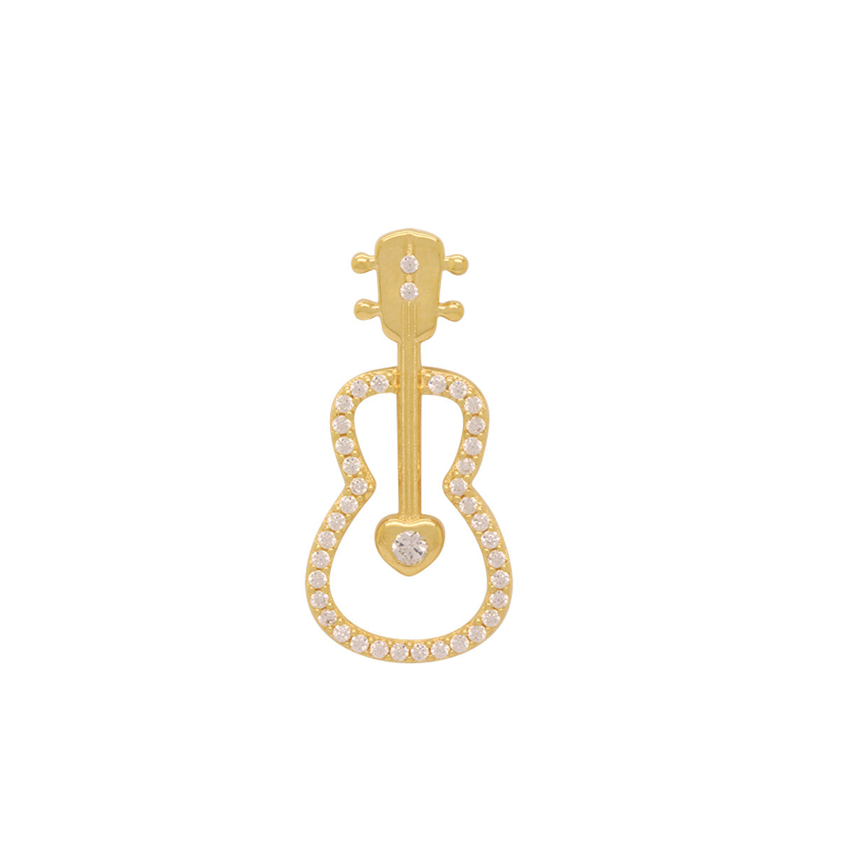 Pingente Zircônia Branca 2 mm em Ouro 18K