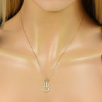 Pingente Zircônia Branca 2 mm em Ouro 18K