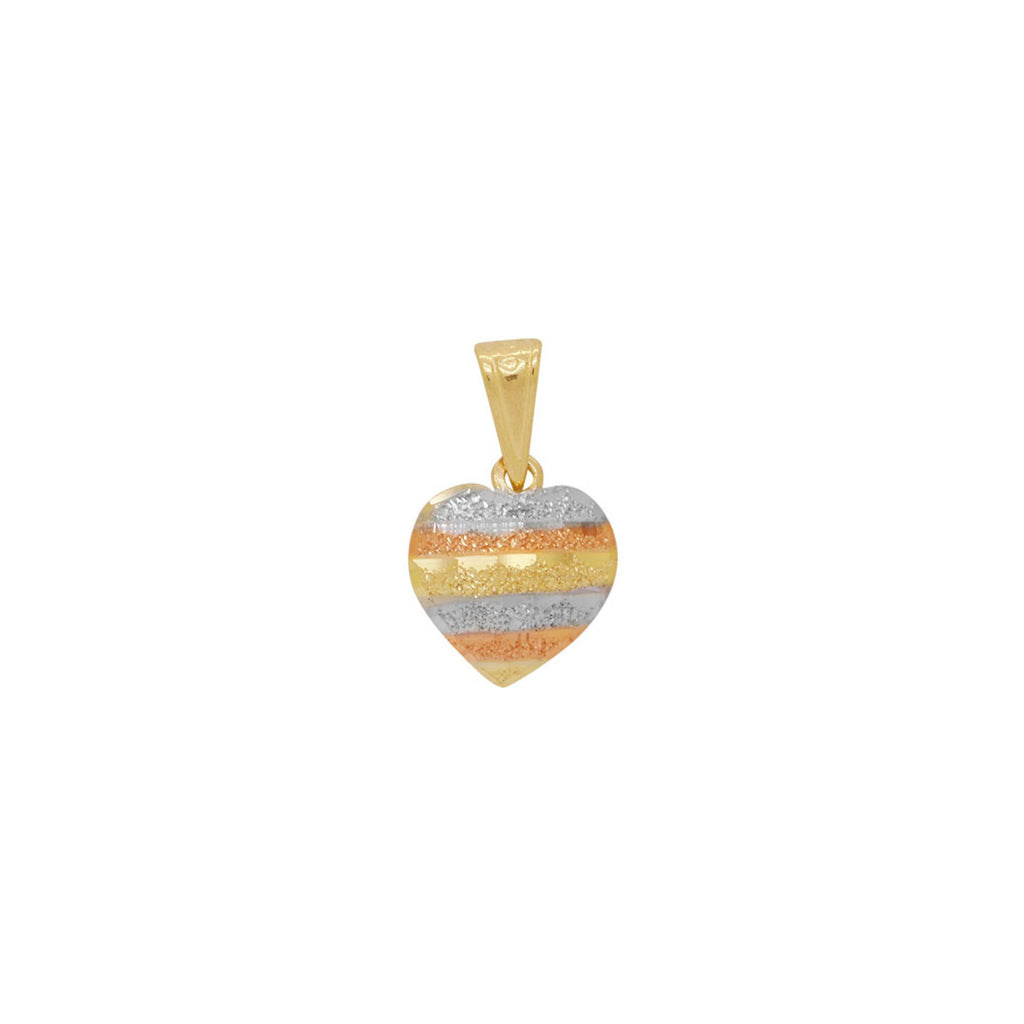 Pingente Chapa em Ouro 18K Tricolor