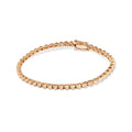 Pulseira Corações Vazados Diamantes em ouro rosé – Rainha da Riviera