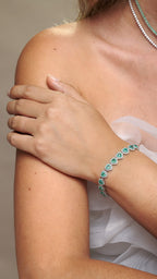 Pulseira Esmeralda Coração com Diamantes em ouro branco – foto 2