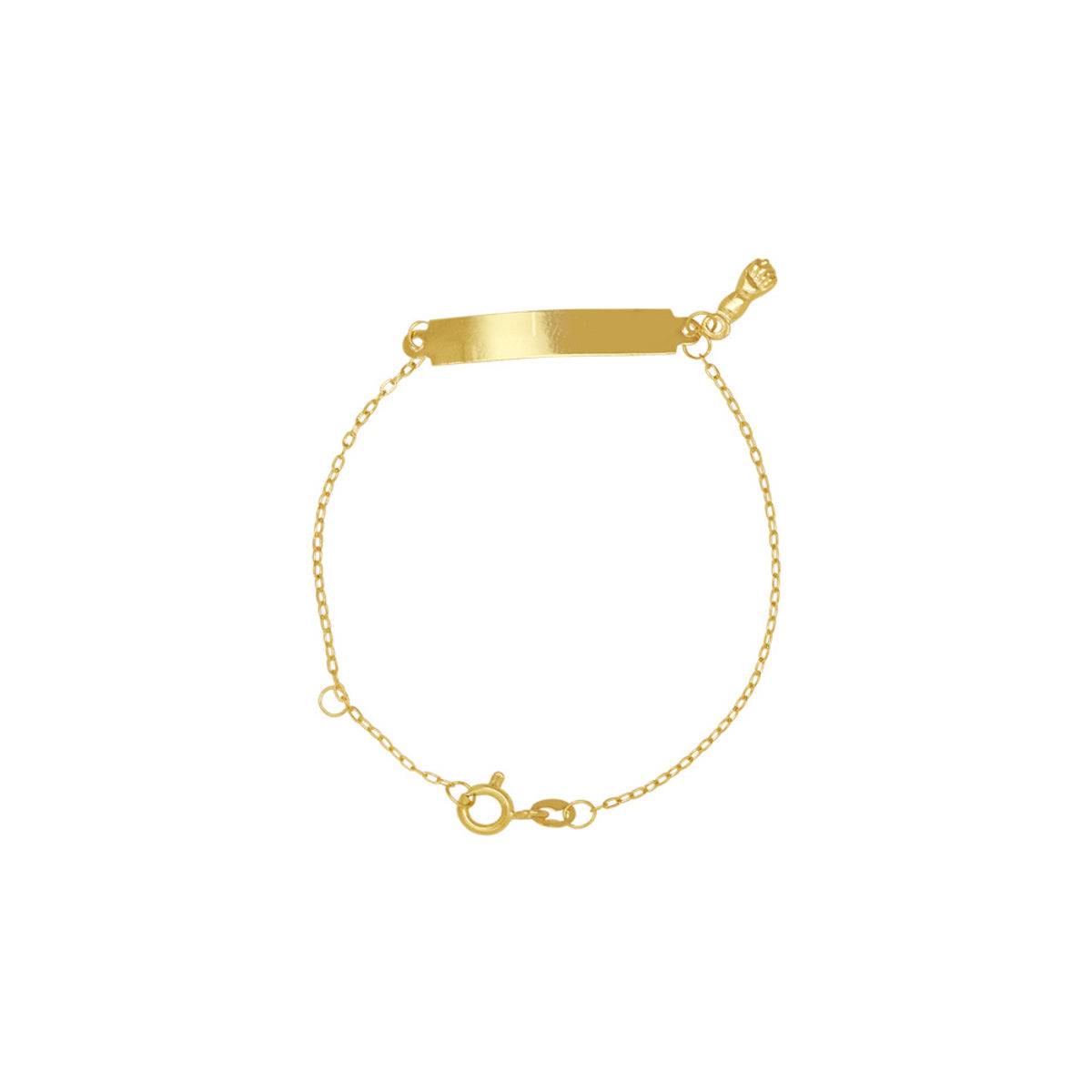 Pulseira Chapa 13 cm em Ouro 18K