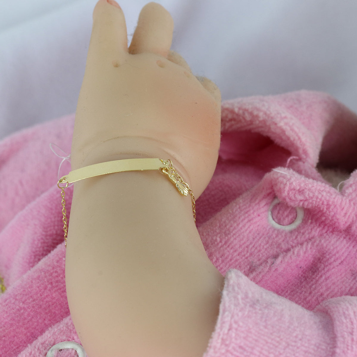 Pulseira Chapa 13 cm em Ouro 18K