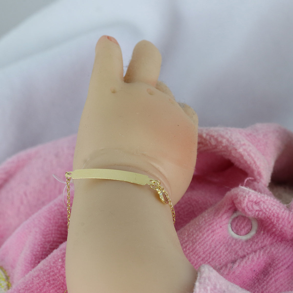 Pulseira Chapa 13 cm em Ouro 18K
