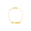 Pulseira Chapa Bitola 0,80 mm 13 cm em Ouro 18K