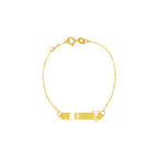 Pulseira Chapa Bitola 0,80 mm 13 cm em Ouro 18K
