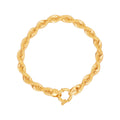 Pulseira Cordão Bitola 6,00 mm 19 cm em Ouro 18K