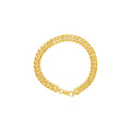 Pulseira Dupla Laminada Bitola 9,00 mm 21 cm em Ouro 18K