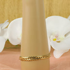 Pulseira Dupla Laminada Bitola 9,00 mm 21 cm em Ouro 18K