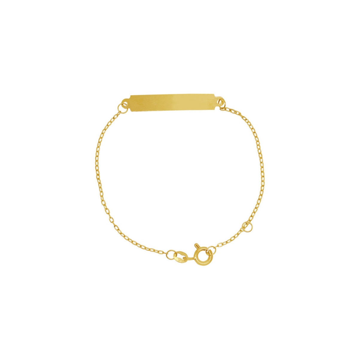 Pulseira de Elos da Rainha Bitola 1,00 mm 13 cm em Ouro 18K