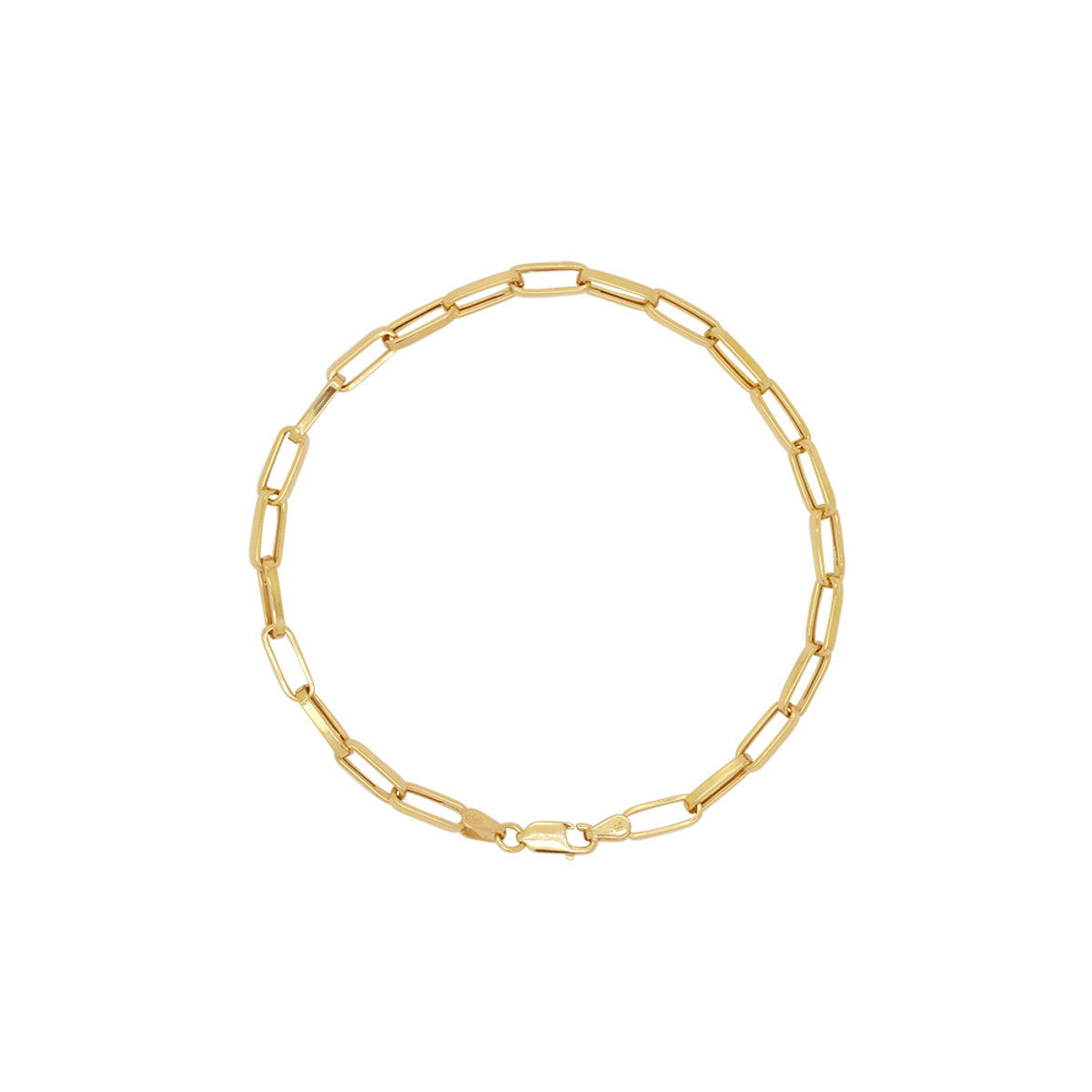 Pulseira de Elos da Rainha Bitola 3,90 mm 20 cm em Ouro 18K
