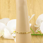 Pulseira de Elos da Rainha Bitola 4,10 mm 21 cm em Ouro 18K