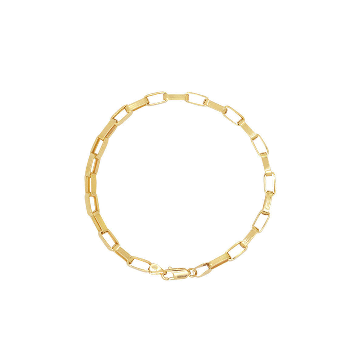 Pulseira de Elos da Rainha Bitola 4,20 mm 21 cm em Ouro 18K