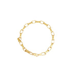 Pulseira de Elos da Rainha Bitola 5,00 mm 21 cm em Ouro 18K