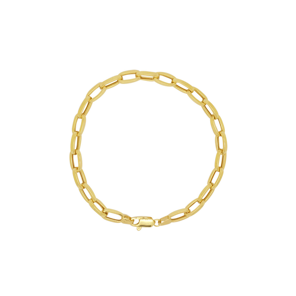 Pulseira de Elos da Rainha Bitola 5,50 mm 20 cm em Ouro 18K