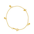 Pulseira de Elos da Rainha Desquinada Bitola 1,00 mm 15 cm em Ouro 18K
