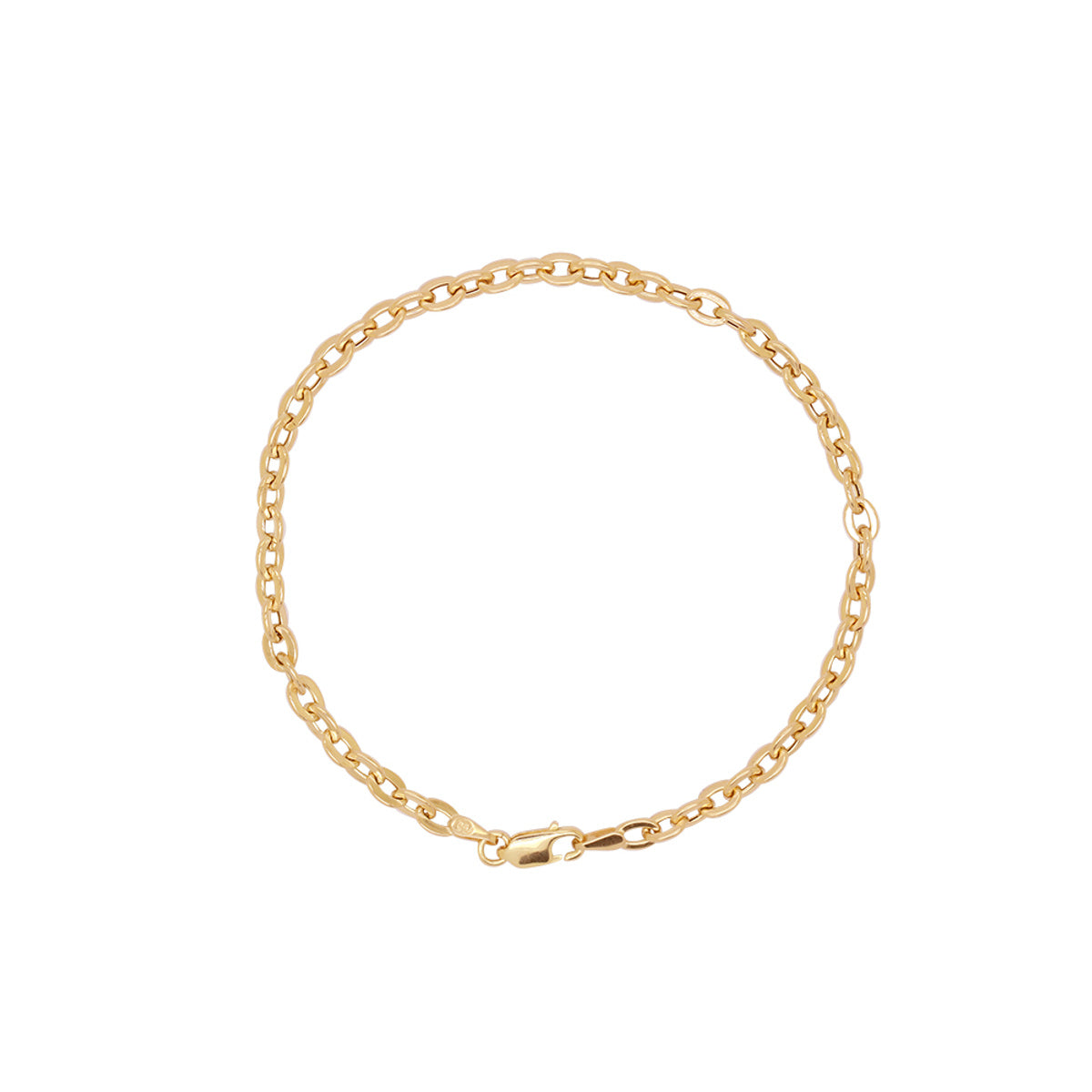 Pulseira Forzatina Bitola 3,70 mm 20 cm em Ouro 18K