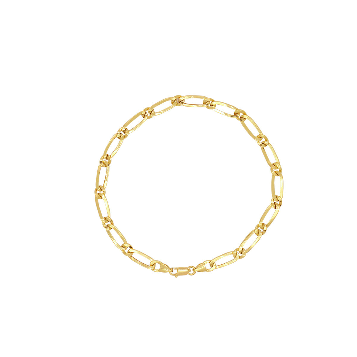 Pulseira Groumet 1x1 Bitola 4,60 mm em Ouro 18K