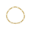 Pulseira Groumet 3x1 Achatada Bitola 4,50 mm em Ouro 18K