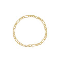Pulseira Groumet 3x1 Bitola 4,50 mm em Ouro 18K