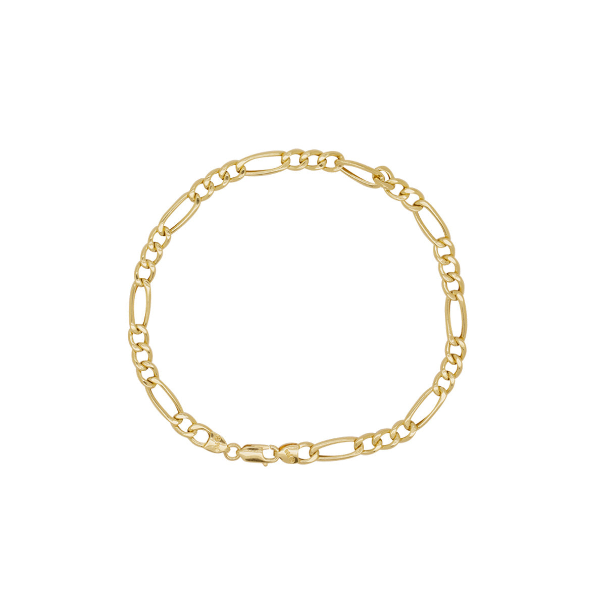Pulseira Groumet 3x1 Bitola 4,50 mm em Ouro 18K