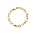 Pulseira Groumet 3x1 Bitola 6,70 mm em Ouro 18K
