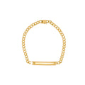 Pulseira Groumet Bitola 4,30 mm Chapa Lisa em Ouro 18K