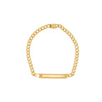 Pulseira Groumet Bitola 4,30 mm Chapa Lisa em Ouro 18K