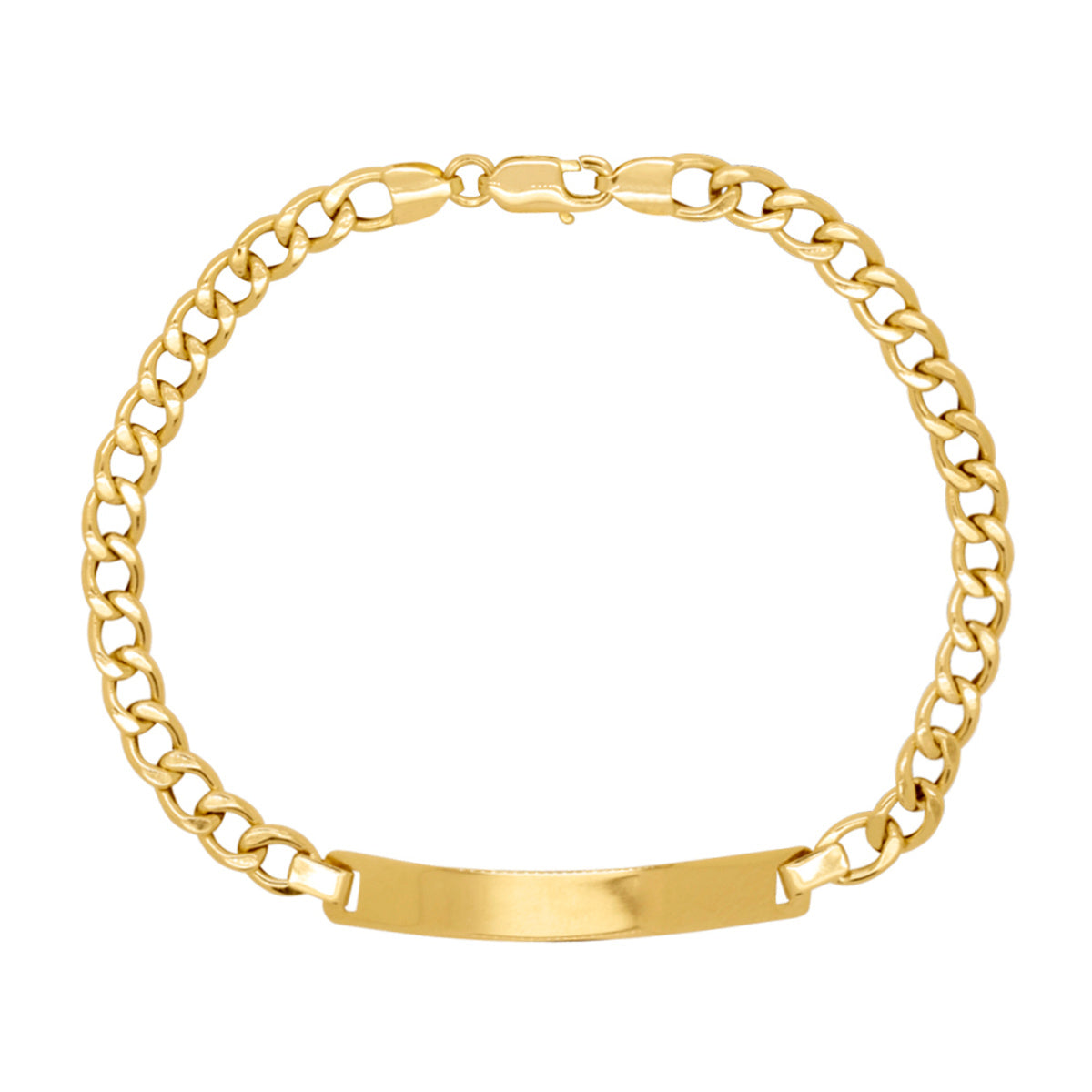Pulseira Groumet Bitola 4,60 mm em Ouro 18K