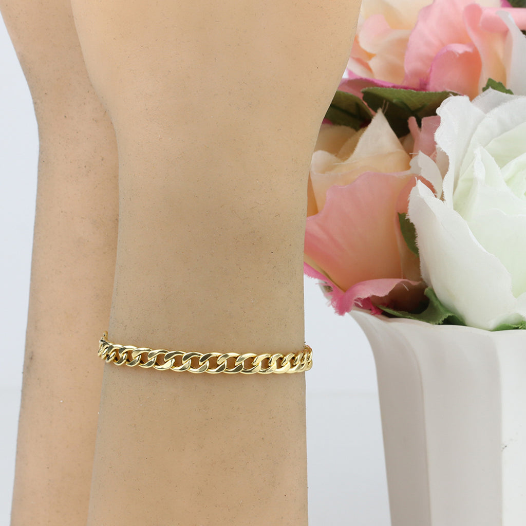 Pulseira Groumet Bitola 6,00 mm em Ouro 18K