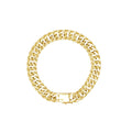 Pulseira Groumet Bitola 9,50 mm 21 cm em Ouro 18K