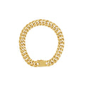 Pulseira Groumet Bitola 9,50 mm 22 cm em Ouro 18K