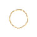 Pulseira Groumet Dupla Achatada Bitola 4,00 mm em Ouro 18K