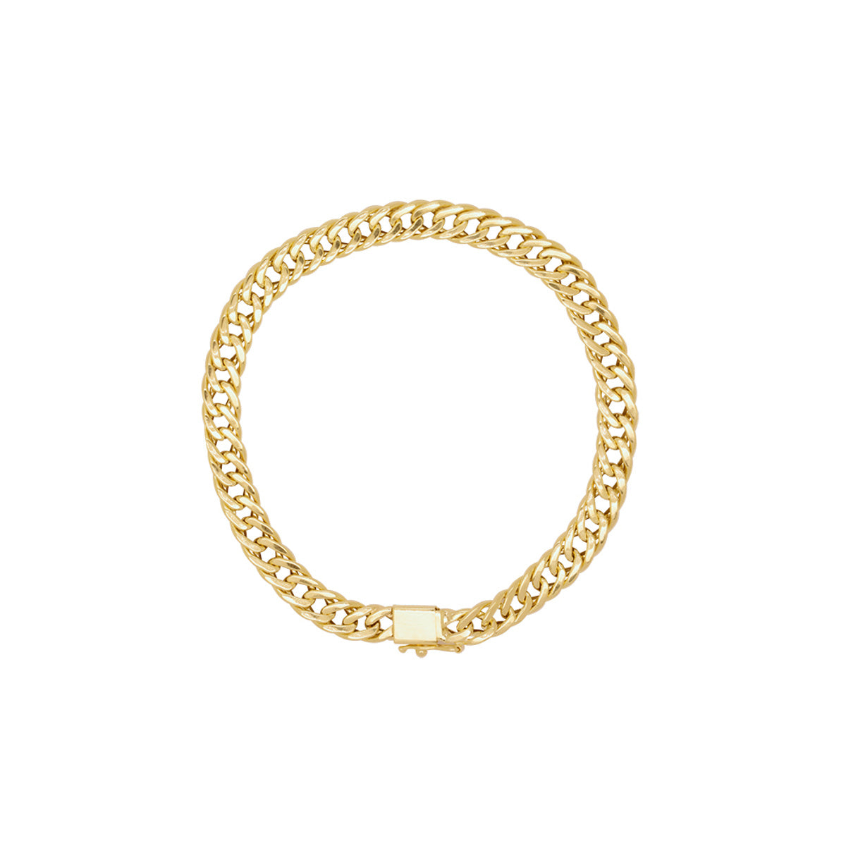 Pulseira Groumet Dupla Bitola 6,00 mm em Ouro 18K