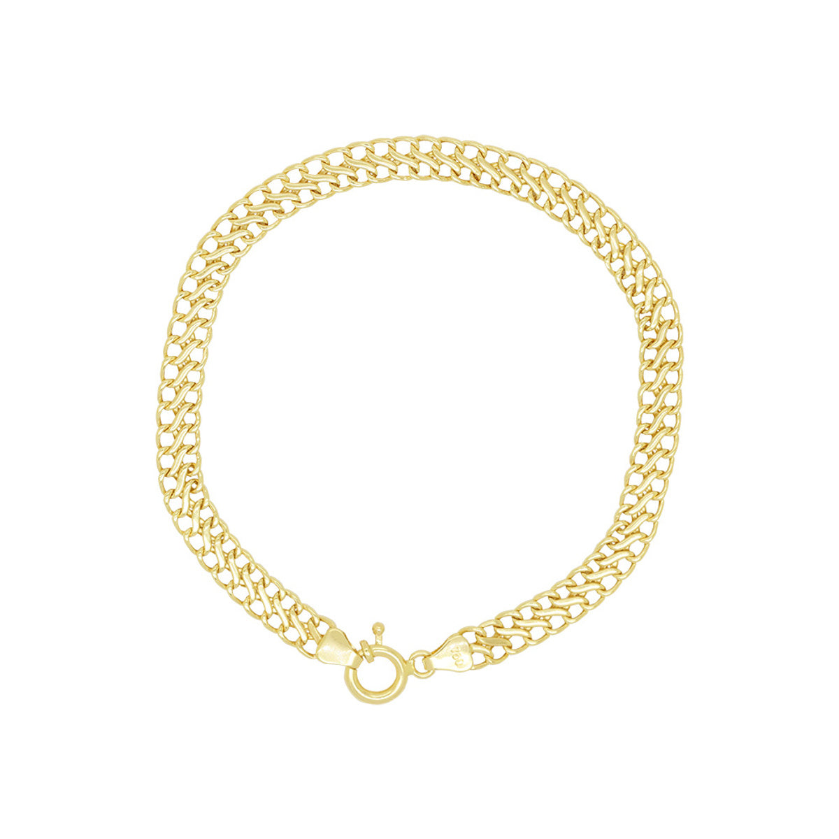 Pulseira Lacraia Bitola 5,30 mm 19 cm em Ouro 18K