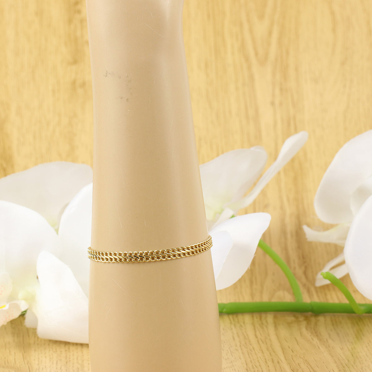 Pulseira Lacraia Bitola 5,30 mm 19 cm em Ouro 18K