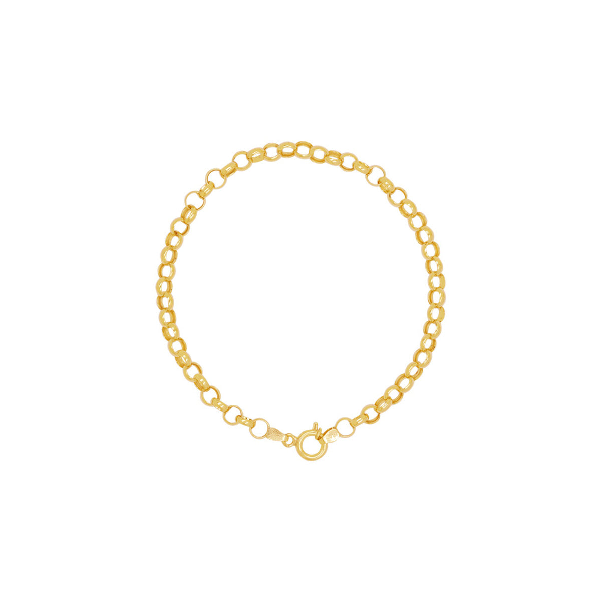 Pulseira Portuguesa Bitola 4,00 mm 19 cm em Ouro 18K