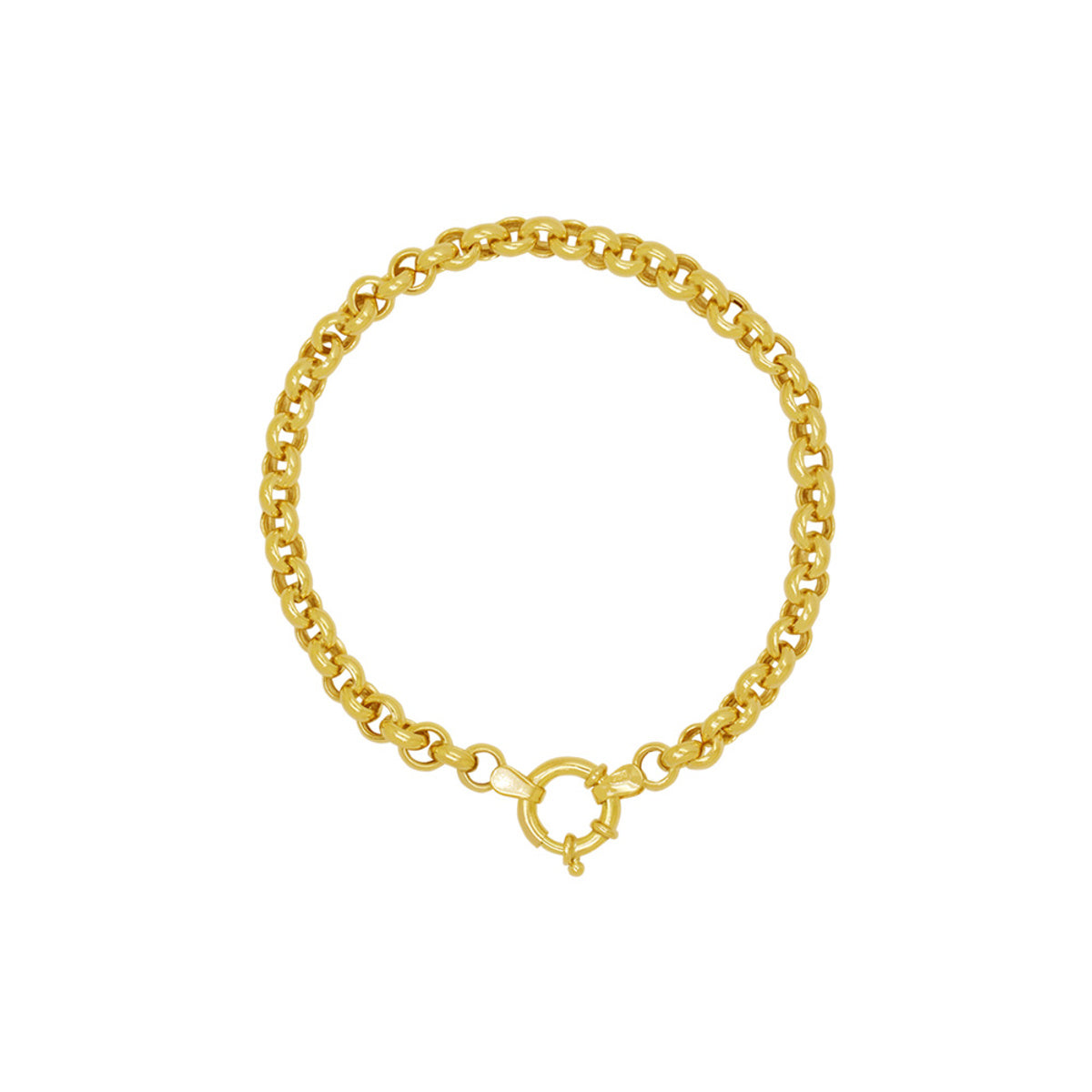 Pulseira Portuguesa Bitola 5,00 mm 18 cm em Ouro 18K