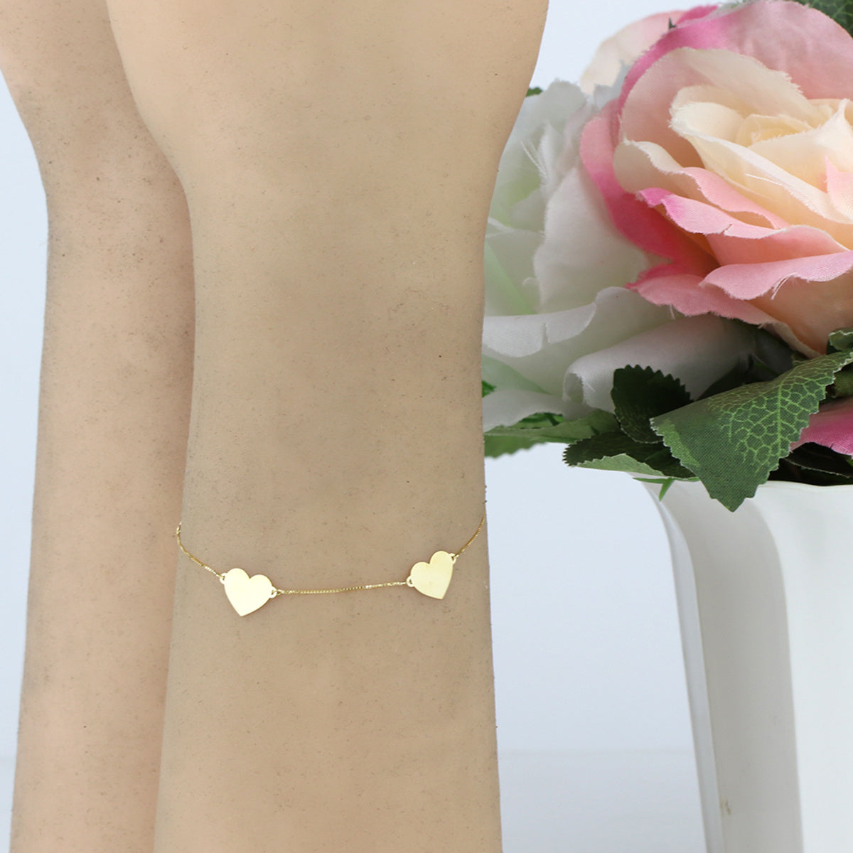 Pulseira Veneziana 19 cm em Ouro 18K