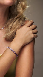 Pulseira Riviera Ametista Oval Degradê em ouro branco – foto 2