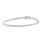 Pulseira Riviera Clássica Diamantes 1,9mm em ouro branco – Rainha da Riviera